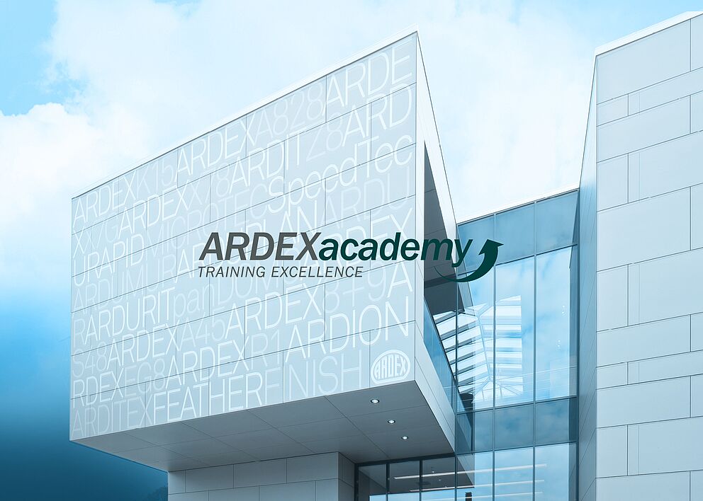 ARDEXacademy Gebäude mit Logo